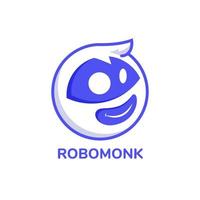 robomonk logotyp design vektor