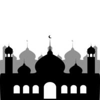 Illustration des Silhouettenvektors der islamischen Moschee