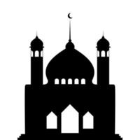 Illustration des Silhouettenvektors der islamischen Moschee vektor