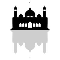 Illustration des Silhouettenvektors der islamischen Moschee vektor