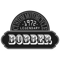 Custom-Motorrad mit Vintage-Logo Bobber. Vektor-Illustration vektor