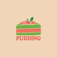 Pudding-Logo. kann für verschiedene geschäftliche und andere Zwecke verwendet werden. Vorlagen, Logos, Symbole und so weiter vektor