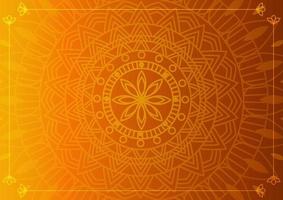 Kunst der traditionellen indischen Geometrie. Luxus-Mandala-Grafik-Hintergrund. erdton dekorativ auf schattentransparenz. dekoratives Muster im östlichen Stil. vektorillustration mit kopienraum.