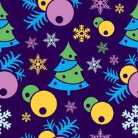 Neujahr Weihnachten nahtloser bunter Hintergrund. nahtloses sich wiederholendes Muster. vektor