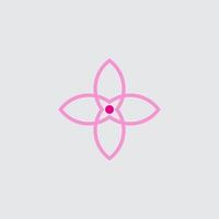 logotyp för boutique, hälsoklinik, blomsterbutik och konstgalleri vektor