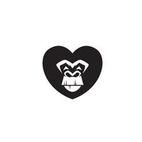 gorilla affe logo minimalistisches modernes symbol vektor symbol illustrationsdesign