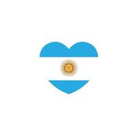 Liebe Argentinien Flagge Hintergrund Vektor Illustration Logo Design