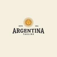 Argentinien Symbol Flagge Unabhängigkeitstag Logo Vorlage Vektor Symbol Illustration Design