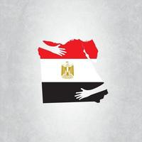 Egypten flagga självständighetsdagen karta logotyp mall vektor ikon designillustration