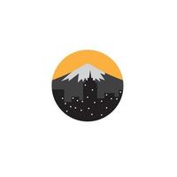 mount fuji japan logotyp vektor ikon symbol illustration minimalistisk design