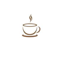 kaffekopp linje minimalistisk logotyp ikon vektor symbol illustration modern design