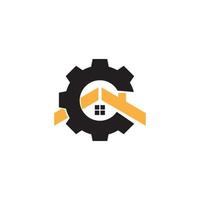 bygga fastigheter arkitekt logotyp vektor ikon symbol illustration minimalistisk design