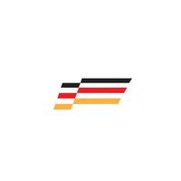 deutschland flagge logo symbol symbol modernes illustrationsdesign vektor