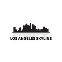 los angeles skyline siluett logotyp vektor ikon symbol illustration design