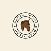 hästhuvud kapplöpningshäst ranch logotyp design vektor ikon illustration grafisk kreativ idé