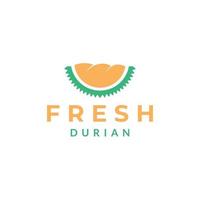 durian frukt logotyp mall vektor ikon symbol illustration design