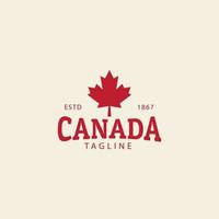 Kanada Symbol Flagge Unabhängigkeitstag Logo Vorlage Vektor Symbol Illustration Design