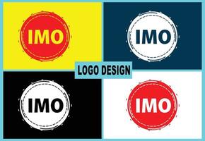 imo brev ny logotyp och ikon designmall vektor