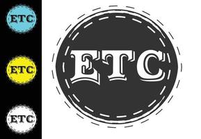 etc brev ny logotyp och ikon designmall vektor