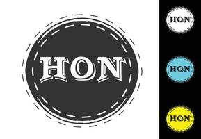 hon Brief neue Logo- und Icon-Design-Vorlage vektor