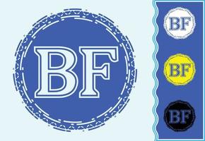 bf Brief neues Logo und Icon-Design-Vorlage vektor