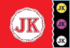 jk Brief neue Logo- und Icon-Design-Vorlage vektor