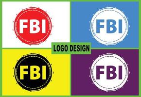 fbi brev ny logotyp och ikon designmall vektor