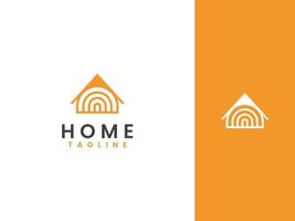 smart hem logotyp mall, hem och fingeravtryck koncept vektor