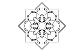 mandala blommönster, vintage dekorativa element vektor