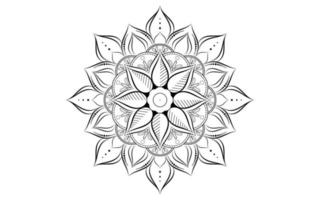 mandala blommönster, vintage dekorativa element vektor