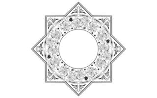 mandala blumenmuster, vintage dekorative elemente vektor