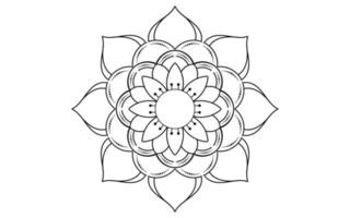 mandala blumenmuster, vintage dekorative elemente vektor