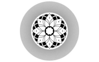 mandala blommönster, vintage dekorativa element vektor