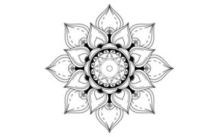 mandala blumenmuster, vintage dekorative elemente vektor