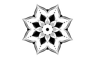 mandala blumenmuster, vintage dekorative elemente vektor