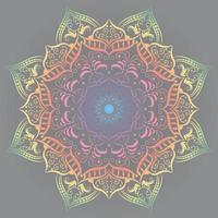 Luxus-Mandala-Design mit cremefarbener Farbe, Vektor-Mandala-Blumenmuster mit schwarzem Hintergrund vektor