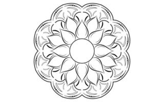 mandala blumenmuster, vintage dekorative elemente vektor