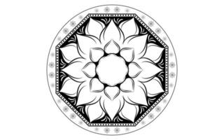 mandala blommönster, vintage dekorativa element vektor