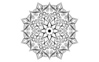 mandala blumenmuster, vintage dekorative elemente vektor