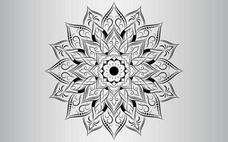 mandala blumenmuster, vintage dekorative elemente vektor