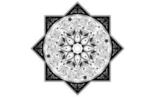 mandala blumenmuster, vintage dekorative elemente vektor