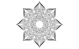 mandala blommönster, vintage dekorativa element vektor