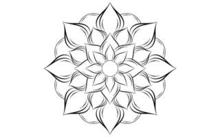 mandala blommönster, vintage dekorativa element vektor