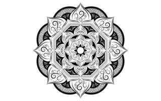 mandala blommönster, vintage dekorativa element vektor