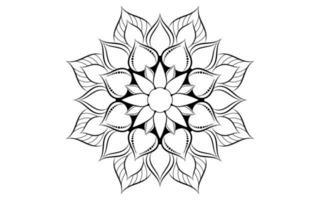 mandala blumenmuster, vintage dekorative elemente vektor