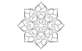 mandala blumenmuster, vintage dekorative elemente vektor