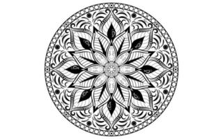 mandala blommönster, vintage dekorativa element vektor