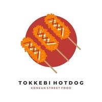 koreansk street food tokkebi hotang illustration logotyp vektor