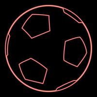 Neon-Fußball rote Farbvektorillustration flaches Stilbild vektor