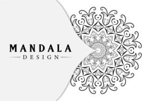 Mandala-Design für Malbücher. dekorative runde Ornamente. Mandala-Design für Malvorlagen vektor